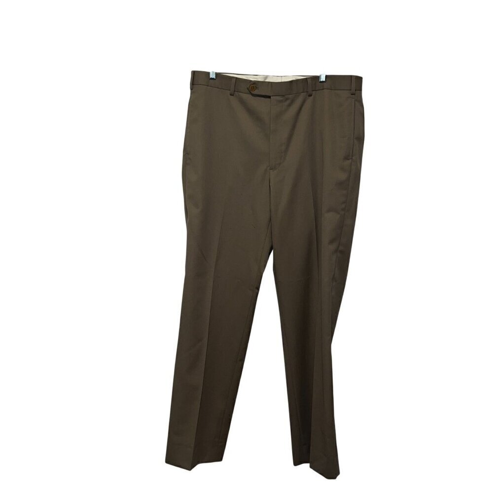 Brooks Brothers Mens Madison Fit Khaki Dress Pants Size 37x32 Wool Blend